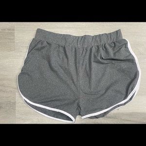 Gray shorts with white lining
